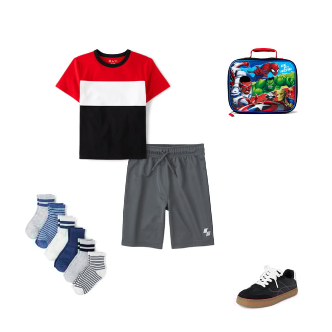 6th bundle featuring 4 items which compliment Boys Basketball Shorts