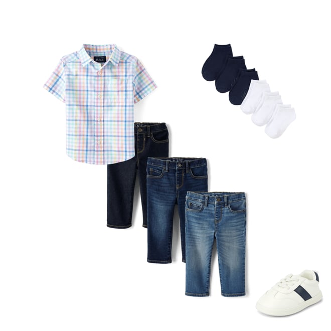 10th bundle featuring 3 items which compliment Baby And Toddler Boys Colorblock First Steps Sneakers