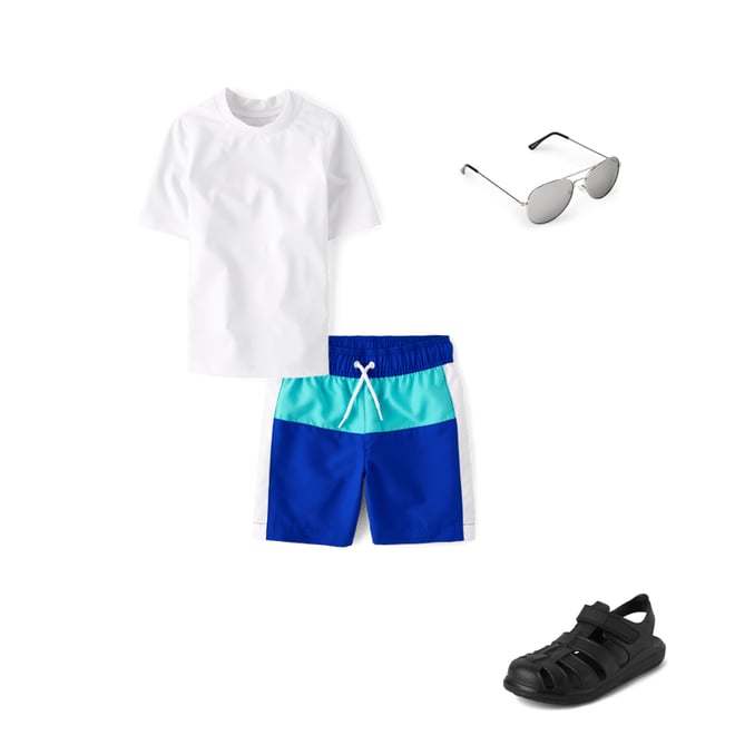 2nd bundle featuring 3 items which compliment Boys Colorblock Swim Trunks