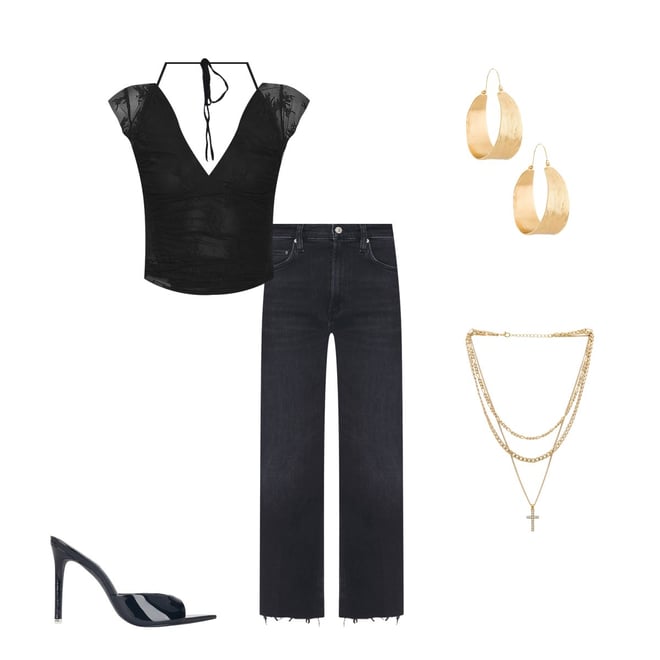◆as if calie◆ LOVE GURLS LONG SLEEVELESS BLACK CA24CDR001 Free People x Revolve Lacey In Love Cami in Black | REVOLVE