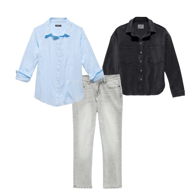1st bundle featuring 2 items which compliment  Ravenna Shirt Jacket - Black