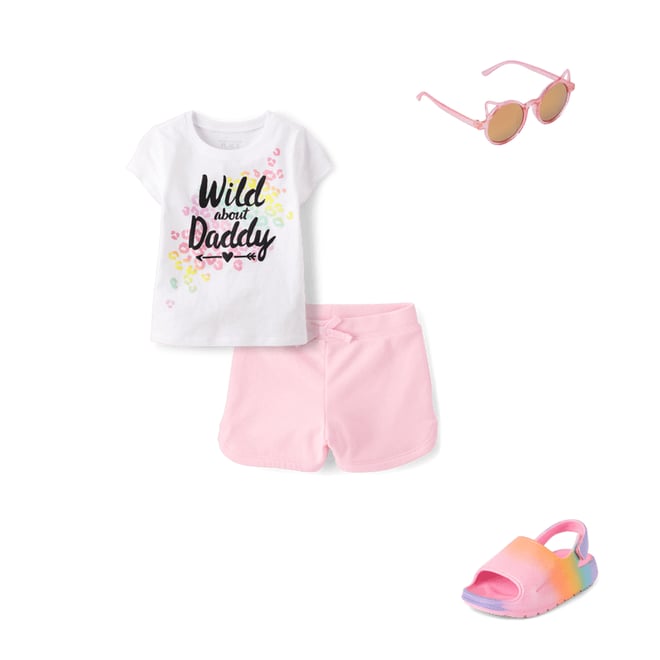 4th bundle featuring 3 items which compliment Baby And Toddler Girls Wild About Daddy Graphic Tee
