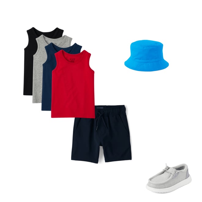 5th bundle featuring 3 items which compliment Toddler Boys Tank Top 4-Pack