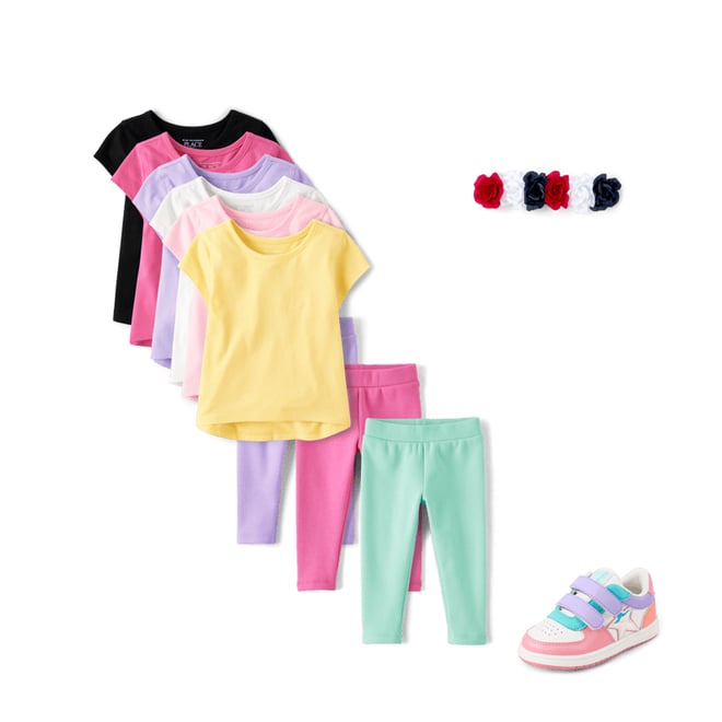 5th bundle featuring 3 items which compliment Toddler Girls High Low Tee Shirt 6-Pack