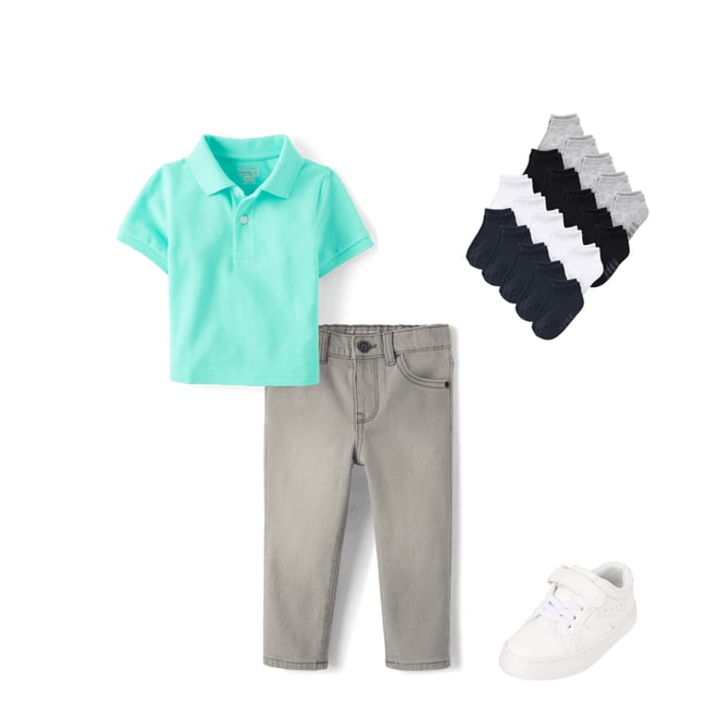 6th bundle featuring 3 items which compliment Baby And Toddler Pique Polo