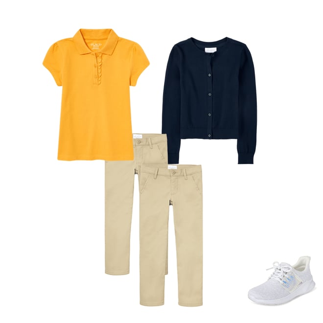 4th bundle featuring 3 items which compliment Girls Uniform Stretch Skinny Chino Pants 2-Pack