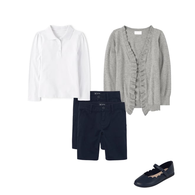 9th bundle featuring 3 items which compliment Girls Ruffle Open Front Cardigan