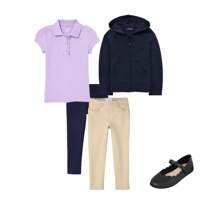 3rd bundle featuring 3 items which compliment Girls Uniform Ponte Knit Pull On Jeggings 2-Pack