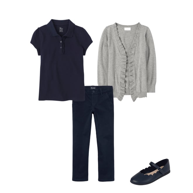 6th bundle featuring 3 items which compliment Girls Ruffle Open Front Cardigan