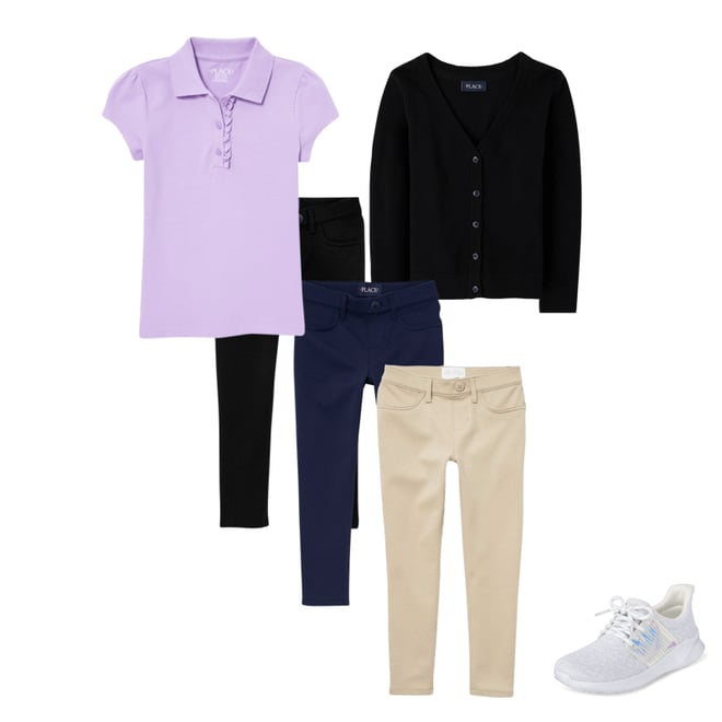3rd bundle featuring 3 items which compliment Girls Uniform Ponte Knit Pull On Jeggings 3-Pack