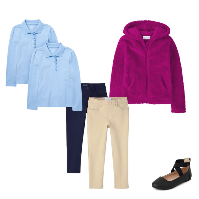 2nd bundle featuring 3 items which compliment Girls Uniform Ponte Knit Pull On Jeggings 2-Pack