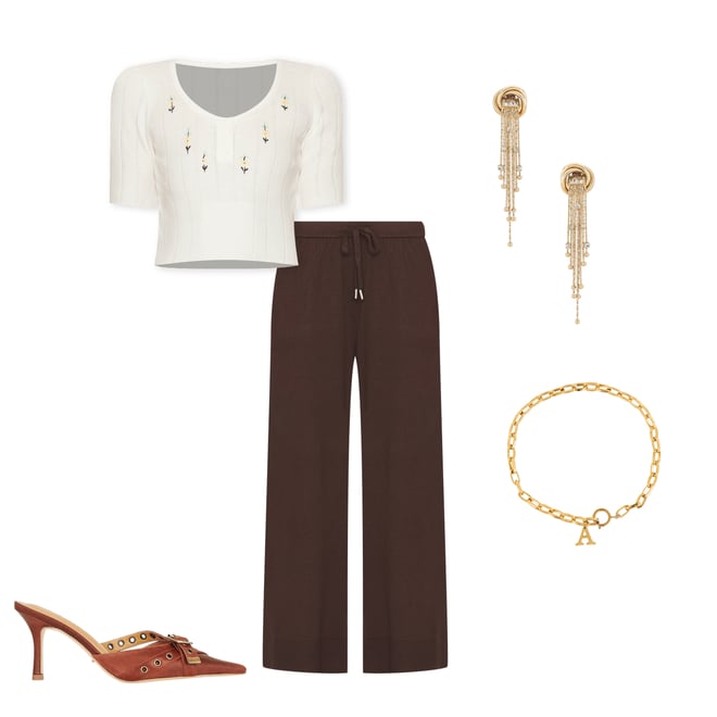 2nd bundle featuring 4 items which compliment Pointelle Crop Top
