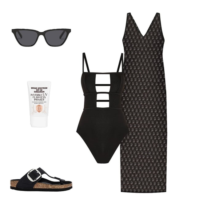 Women's Aquashape Solid Conservative One Piece Suit w/ Criss