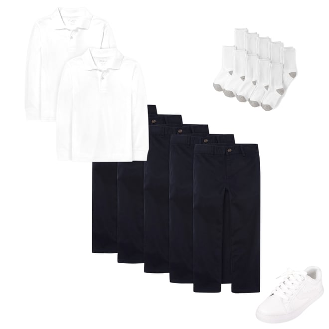 3rd bundle featuring 3 items which compliment Boys Uniform Stretch Straight Chino Pants 5-Pack