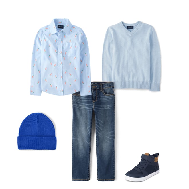8th bundle featuring 4 items which compliment Boys Contrast Cuff High Top Sneakers