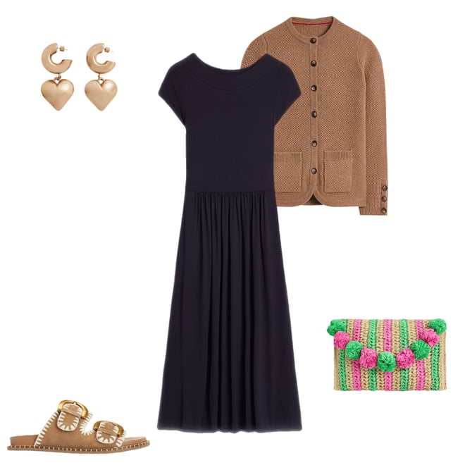 2nd bundle featuring 4 items which compliment Melanie Jersey Midi Dress, Navy