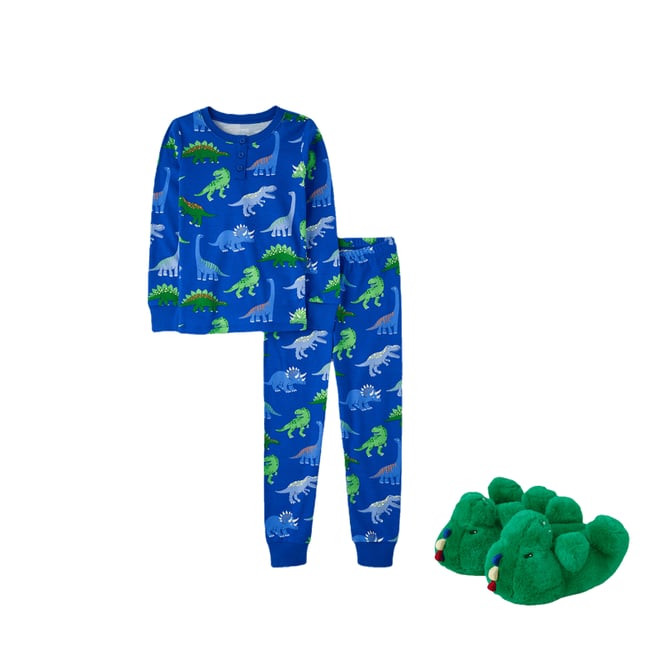 Boys Dino Slippers - Gymmies - Green