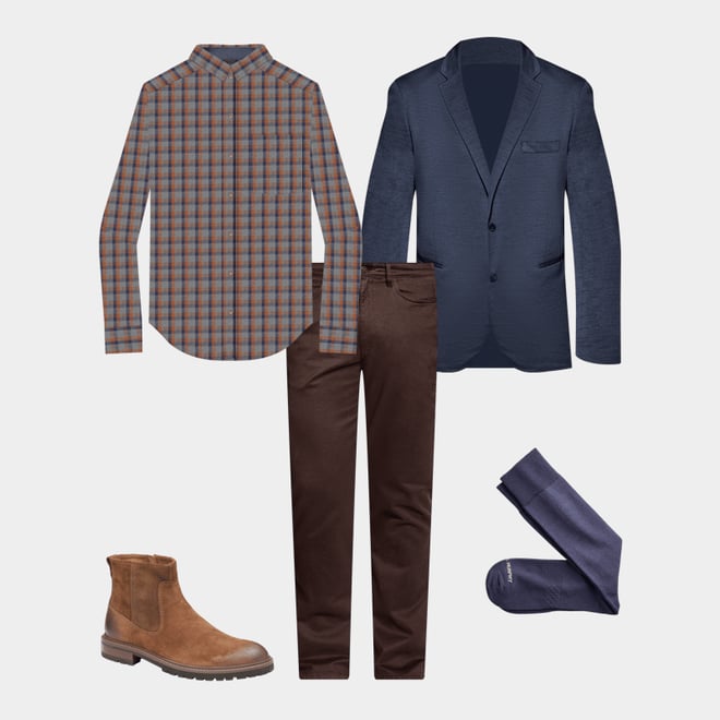 5th bundle featuring 4 items which compliment Heathered Woven Shirts