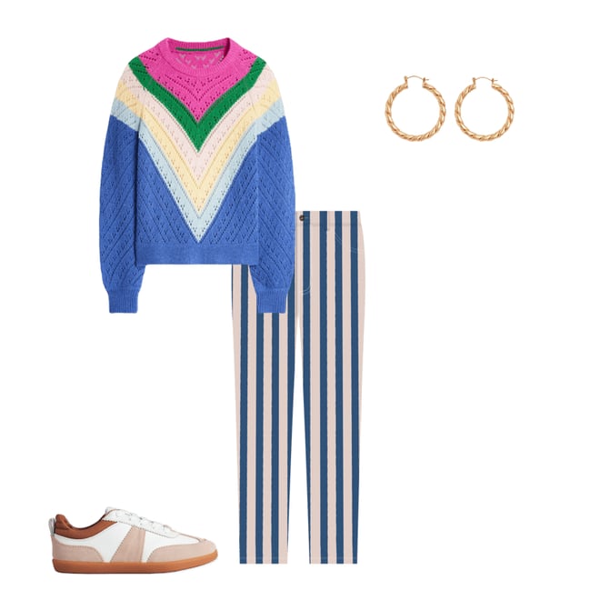 1st bundle featuring 3 items which compliment Pull Alice à manches raglan - Bleu