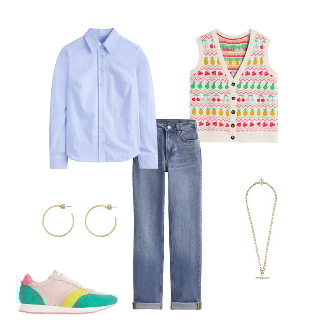 5th bundle featuring 5 items which compliment Sienna Cotton Shirt-Blue Oxford