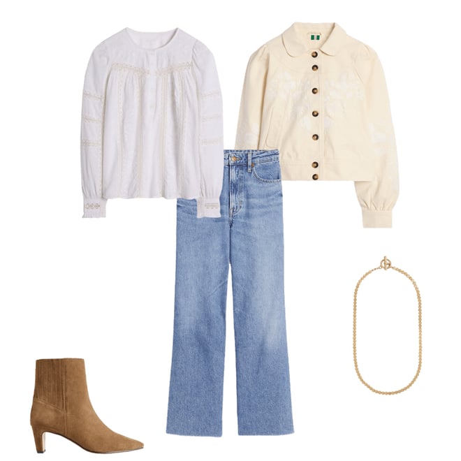 2nd bundle featuring 4 items which compliment Embroidered Panel Blouse