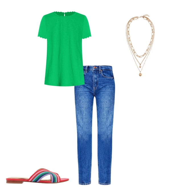 4th bundle featuring 3 items which compliment Striped Flat Sandals
