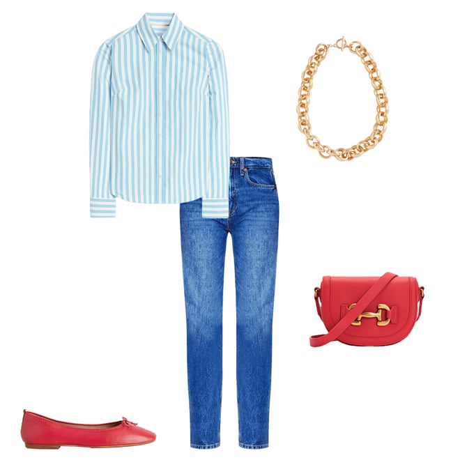 4th bundle featuring 4 items which compliment Sienna Cotton Shirt-Duck Egg Blue Stripe