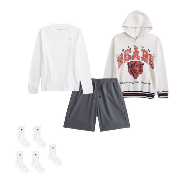 chicago bears graphic popover hoodie