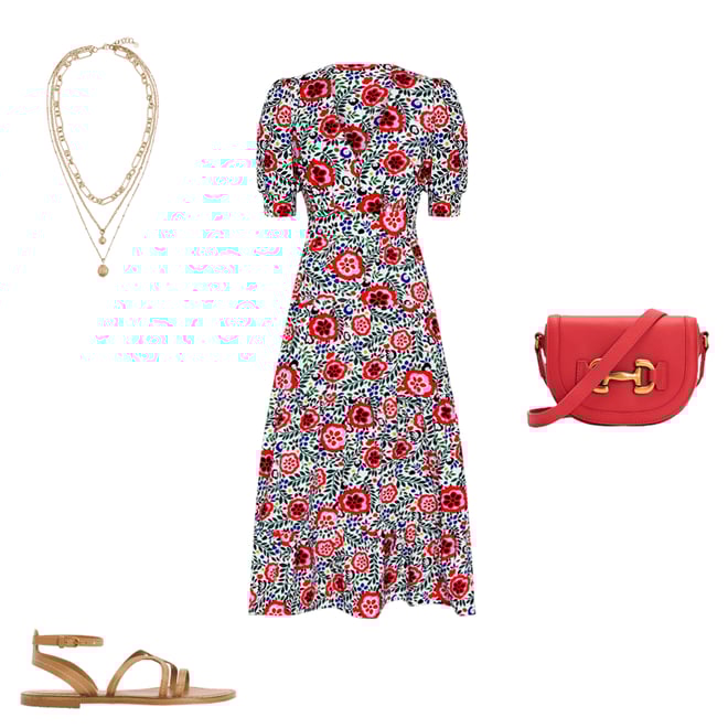 1st bundle featuring 3 items which compliment Bella Puff Sleeve Maxi Dress-Multi, Foliage Scatter