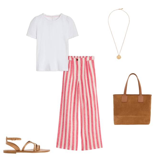 1st bundle featuring 4 items which compliment Ali Ricrac T-shirt, White