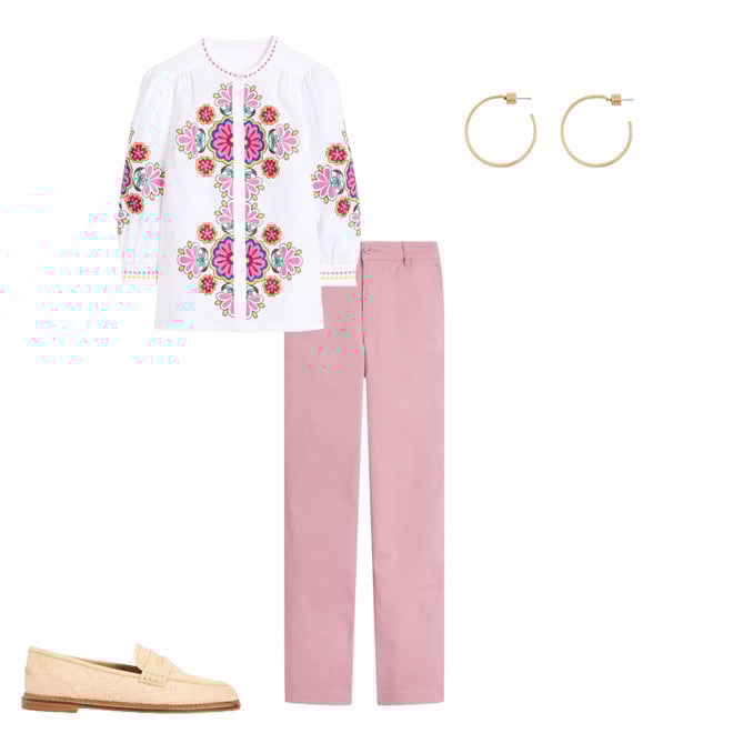 1st bundle featuring 3 items which compliment Barnsbury Chino Pants-Almond Pink