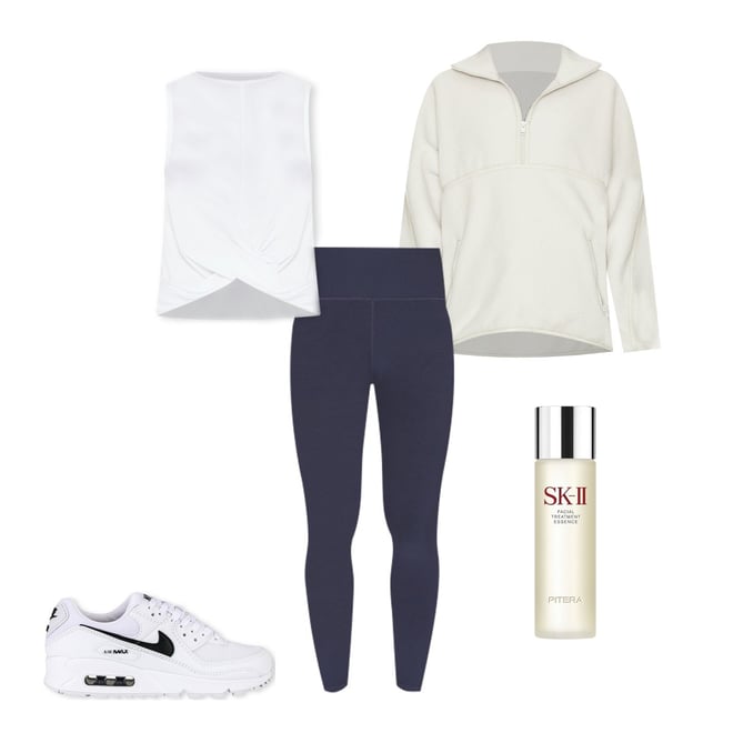 【楽天カード分割】 Airlift Waist High 7/8 alo Legging REVOLVE | Navy True in ヨガ・ピラティス