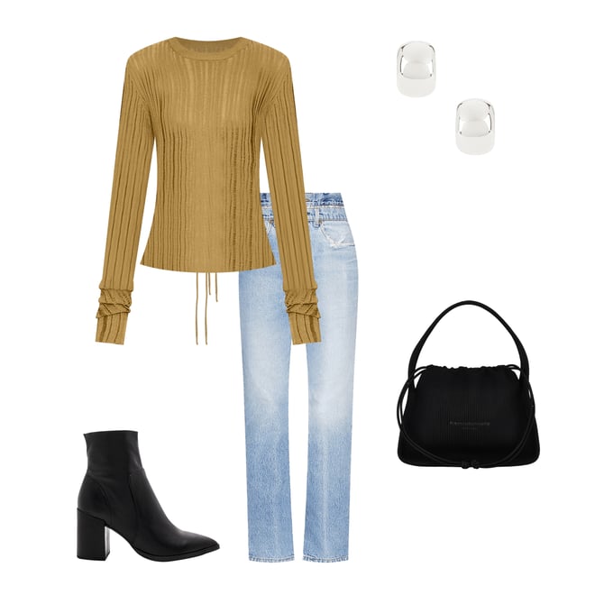 6th bundle featuring 4 items which compliment Double Waist Customs Jeans