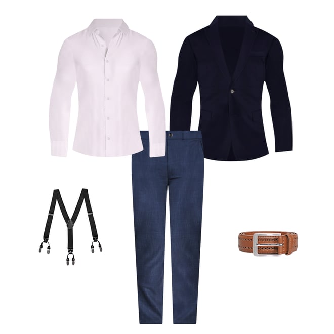 2nd bundle featuring 4 items which compliment Athletic Fit Stretch Blazer - Navy