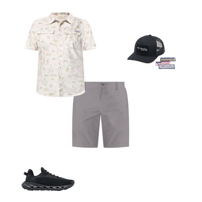 Men's PFG Uncharted™ Printed Short Sleeve Shirt - Big