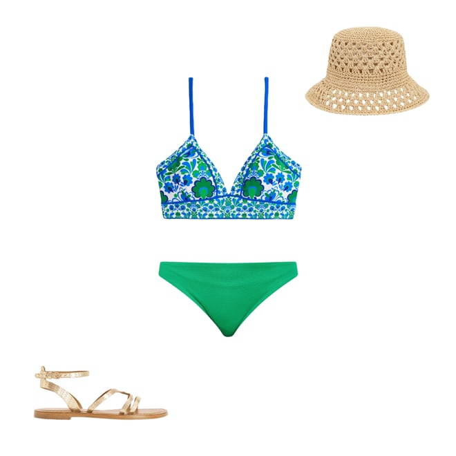 3rd bundle featuring 3 items which compliment Kasos String V Neck Bikini Top