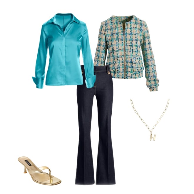 Sophia Button-Up Charmeuse Blouse Imperial Purple