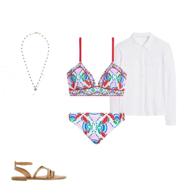 1st bundle featuring 4 items which compliment Kasos String V Neck Bikini Top