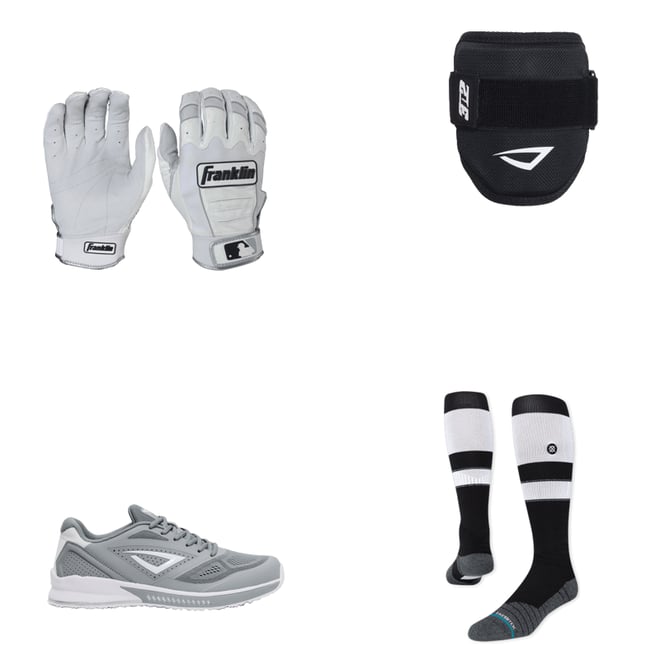 Gants De Baseball Franklin CFX Pro Youth - Taille S, Blanc Chromé