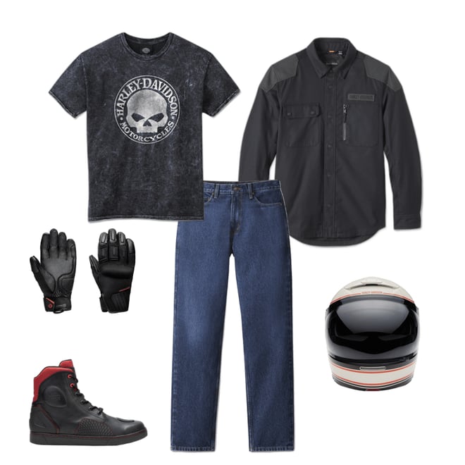 Willie G Skull Graphic Operative 2.0 Riding Shirt Jacket