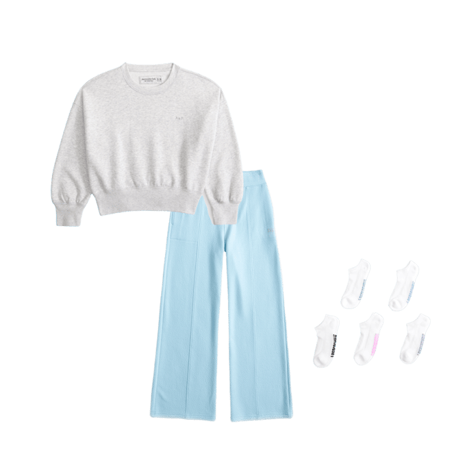 ypb textured wide leg sweatpants