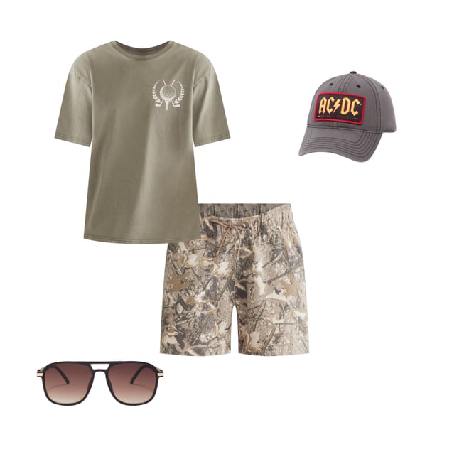 Woodland Camo Fleece Shorts 5.5"