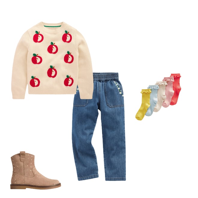 2nd bundle featuring 3 items which compliment Karina Fun Crochet Jumper-Ivory Apples