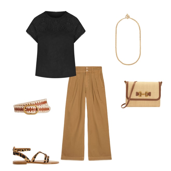 1st bundle featuring 5 items which compliment Anya Broderie T-shirt-Black