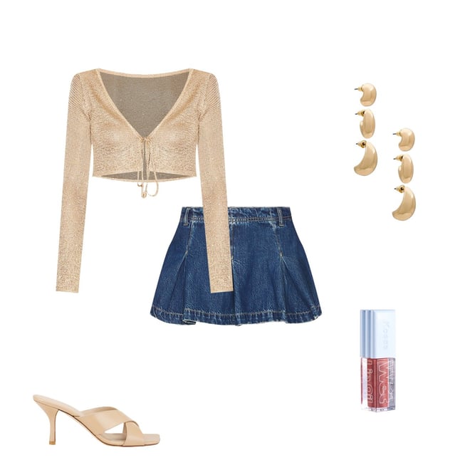 Madison Ave Denim Mini Skirt