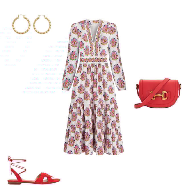 1st bundle featuring 3 items which compliment Violet Cotton Midi Dress