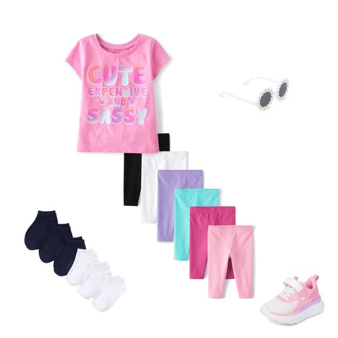 2nd bundle featuring 4 items which compliment Toddler Girls Capri Leggings 6-Pack
