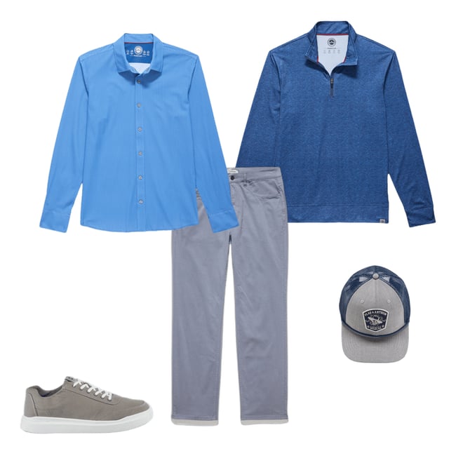 1st bundle featuring 4 items which compliment  Ronan Canvas Sneaker - Grey