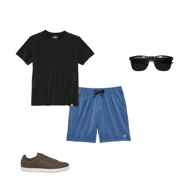 2nd bundle featuring 3 items which compliment  Essential Stretch Comfort Crewneck Tee Shirt - Black