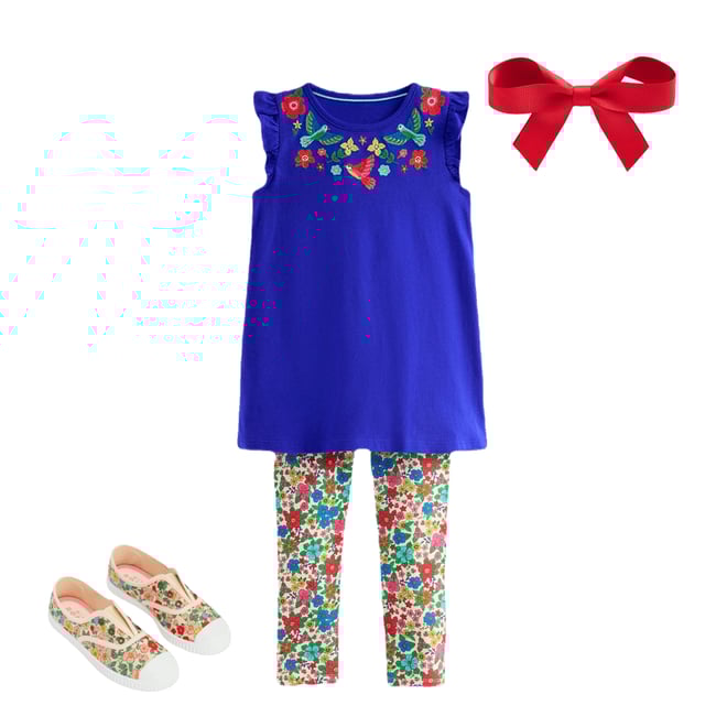 2nd bundle featuring 2 items which compliment Frill Sleeve Tunic Set-Bright Blue Embroidery